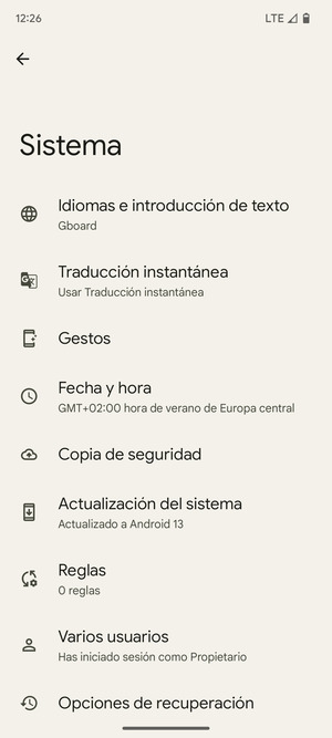Seleccione Copia de seguridad