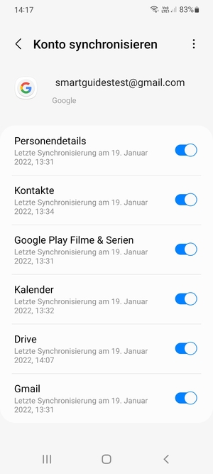 Wählen Sie die Menü-Taste