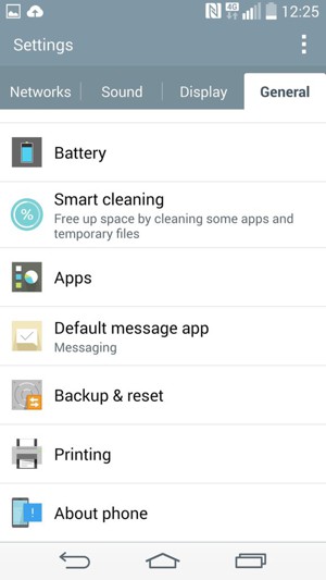 Scroll to and select Backup & reset
