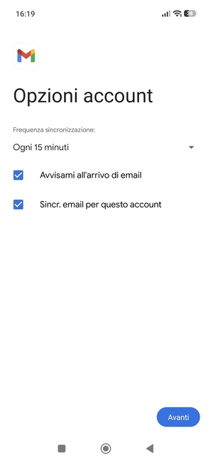 Seleziona Avanti