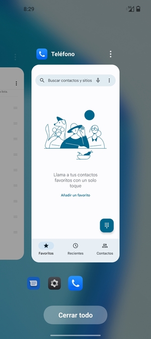 Seleccione Cerrar todo para cerrar todas las aplicaciones en ejecución