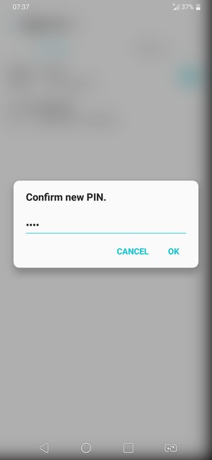 Confirm your new SIM PIN and select OK