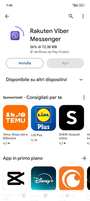 Attendi il completamento del processo di installazione