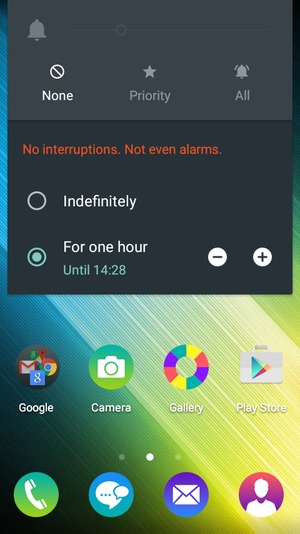 Select None to change to silent mode