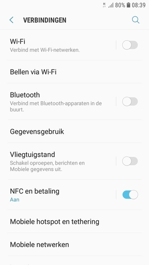 Selecteer Mobiele netwerken