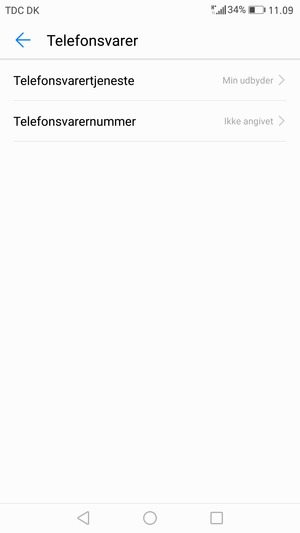 Vælg Telefonsvarernummer