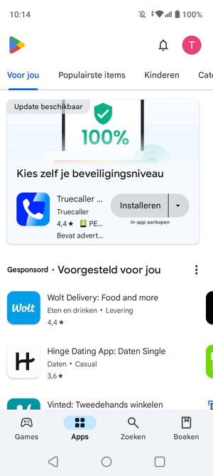 Selecteer Zoeken