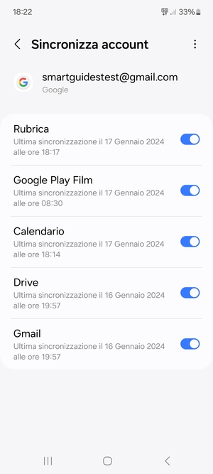 Seleziona il tasto Menu
