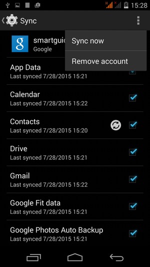 Select Sync now