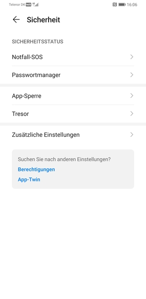 Wählen Sie Zusätzliche Einstellungen