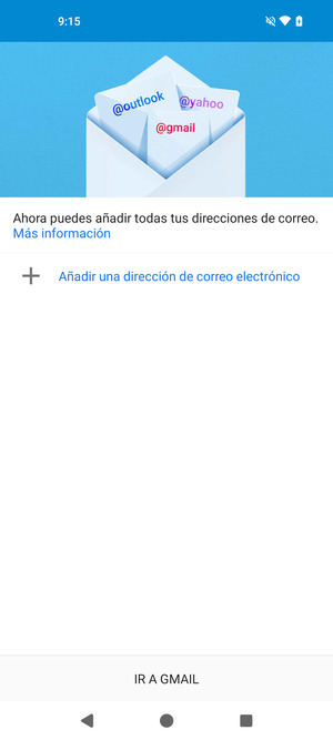Seleccione Añadir una dirección de correo electrónico