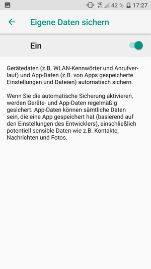 Wählen Sie die Zurück-Taste