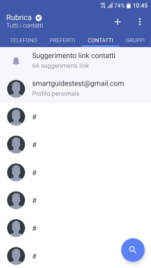 Seleziona il tasto Menu