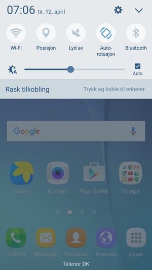 Dra den øverste menyen til venstre