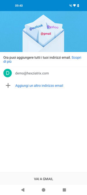 Seleziona VAI A GMAIL