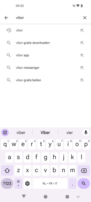 Voer de app-naam in en selecteer Zoeken