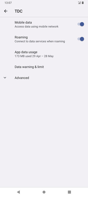 Turn Roaming on or off