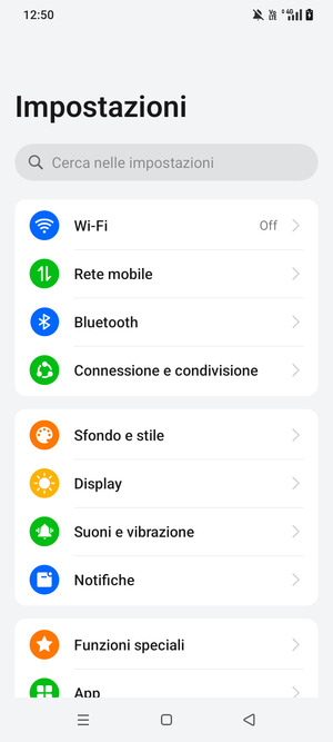 Seleziona Rete mobile