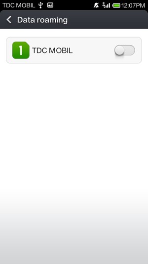 Turn Data roaming on or off