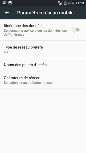 Sélectionnez Noms des points d'accès