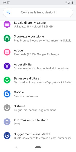 Scorri e seleziona Sicurezza e posizione