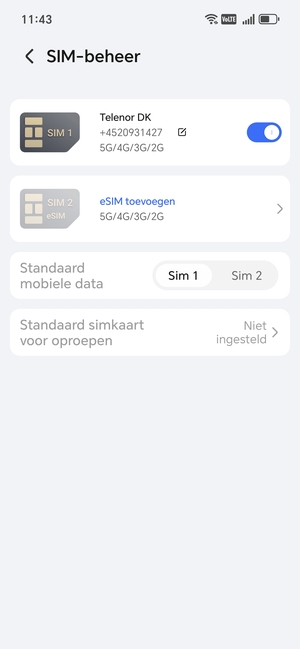 Selecteer eSIM toevoegen