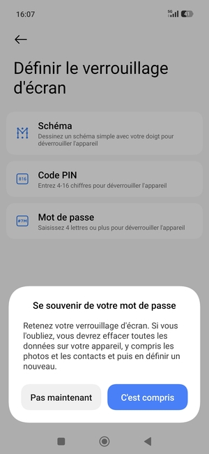 Sélectionnez C'est compris