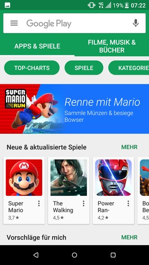 Wählen Sie die Suchleiste