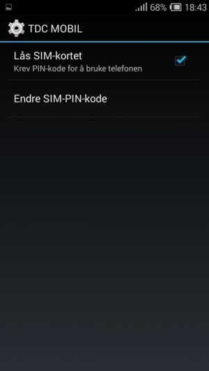 Velg Endre SIM-PIN-kode