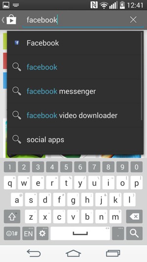 Enter the app name and select Search