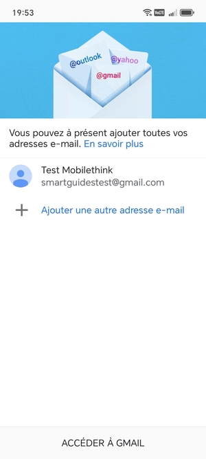 Sélectionnez ACCÉDER  À GMAIL
