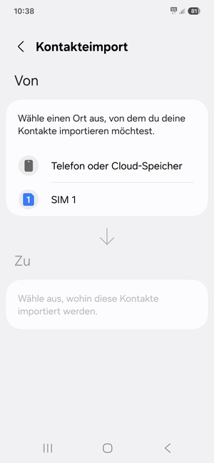 Wählen Sie SIM 1 oder SIM 2