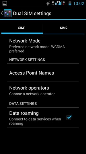 Select Access Point Names