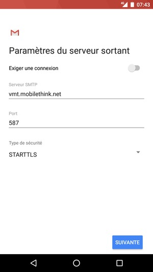 Sélectionnez Type de sécurité