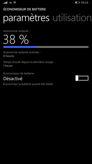 Activer le Économiseur de batterie
