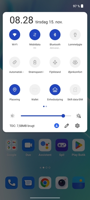 Slå Wi-Fi og Bluetooth fra