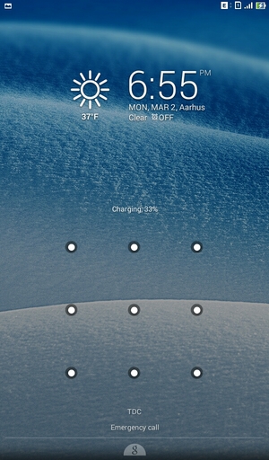 Your tablet is now secure with a screen lock