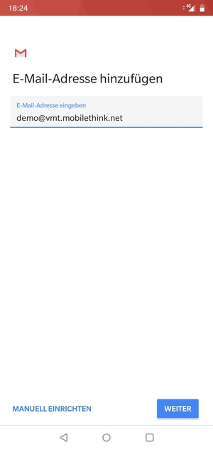 Geben Sie Ihre E-Mail-Adresse ein und wählen Sie WEITER