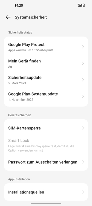Wählen Sie Sicherheitsupdate