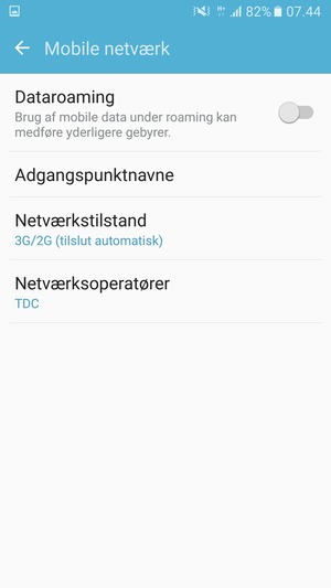 For at skifte netværk, hvis der opstår netværksproblemer, vælg Netværksoperatører