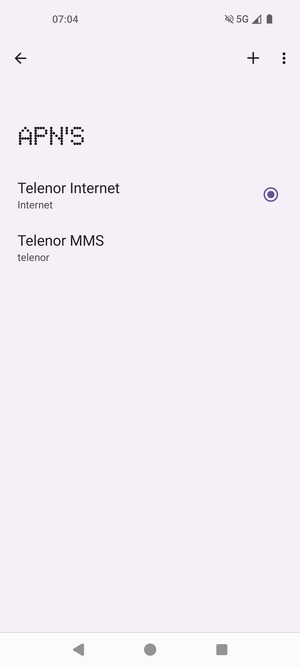 Selecteer de Menu-knop