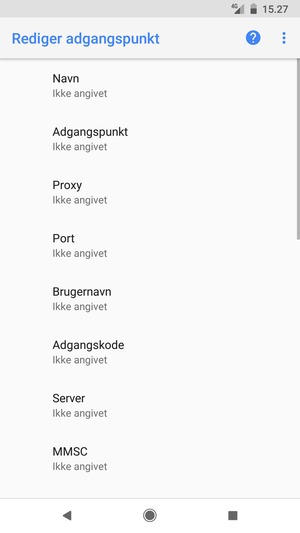 Indtast internet-oplysninger