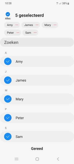 Selecteer Gereed