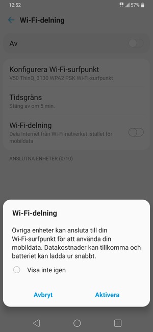 Välj Aktivera