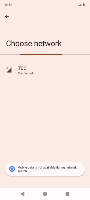 Wait for the search to finish