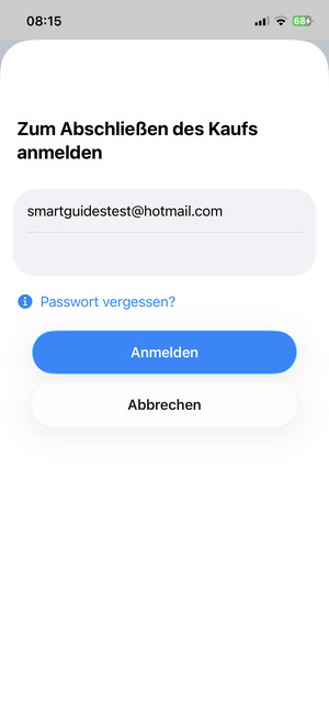 Geben Sie Ihre Apple-ID Benutzername und Kennwort ein und wählen Sie Anmelden