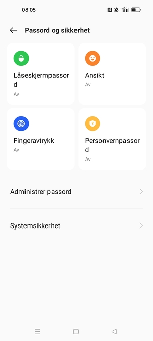 Velg Systemsikkerhet