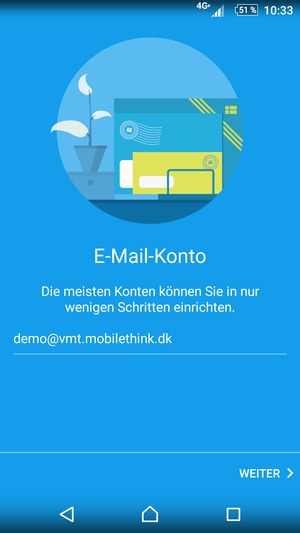 Geben Sie Ihre E-Mail-Adresse ein und wählen Sie WEITER