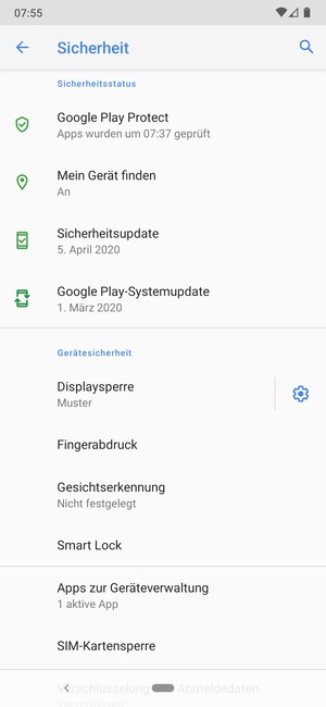 Wählen Sie SIM-Kartensperre