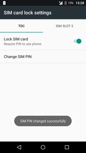 Your SIM PIN has been changed